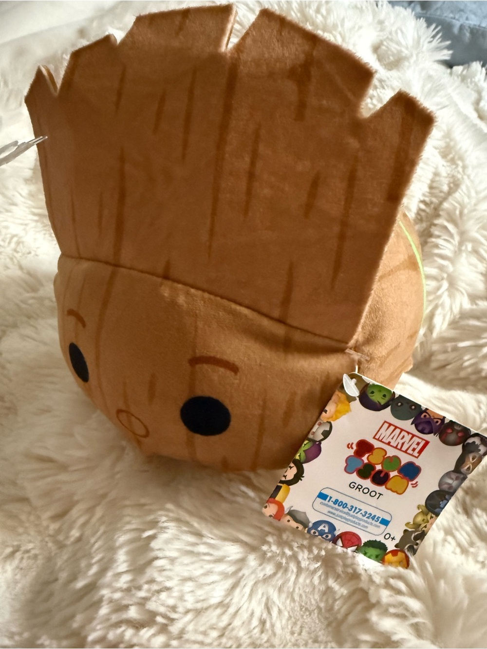 Marvel Groot Tsum Tsum Plush - Brown with Black Eyes
